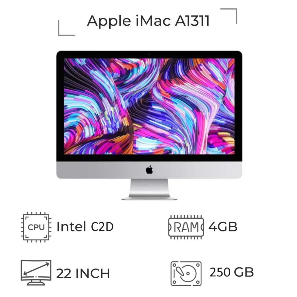 آل این وان آی مک استوک ۲۲ اینچ اپل iMac A1311 پردازنده c2d